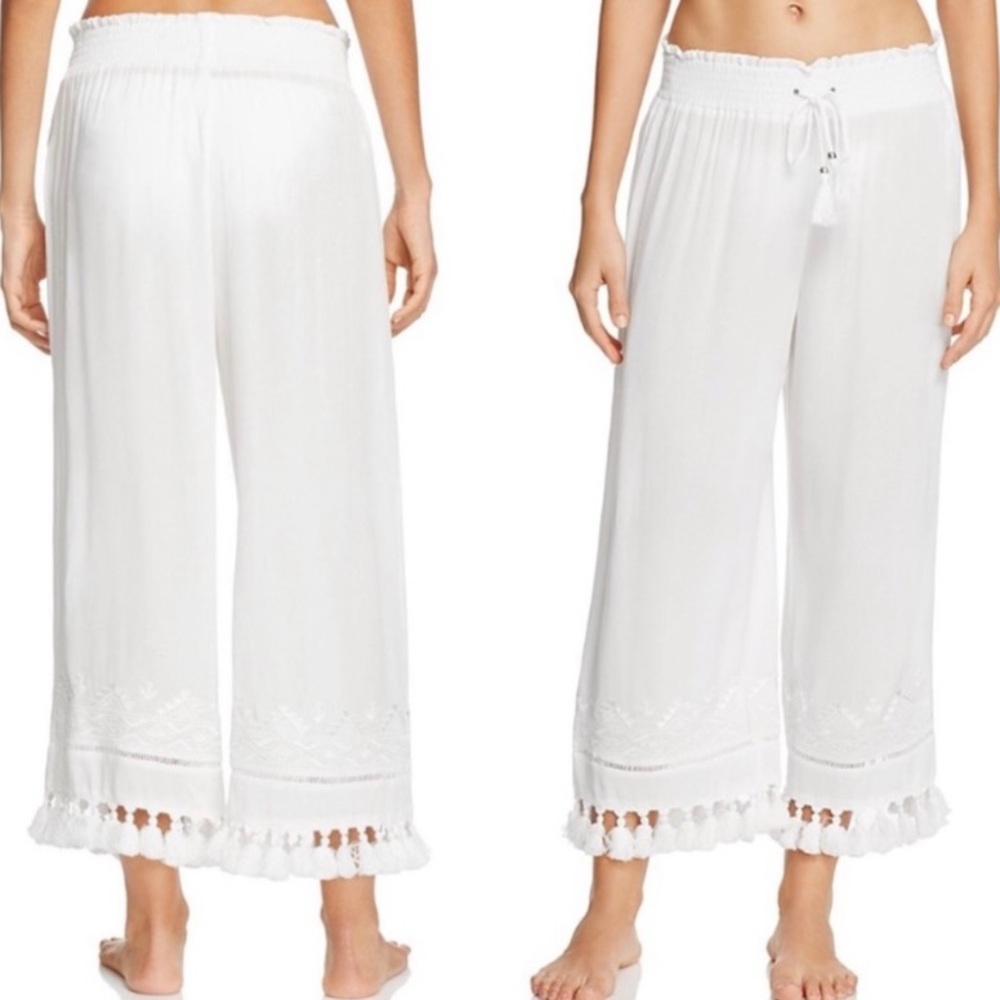 Parker Beach White Palazzo Pants XS